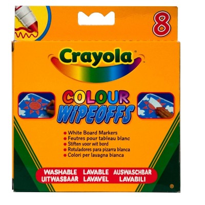Crayons 8 feutres à colorier effaçables à sec  Crayola    000065